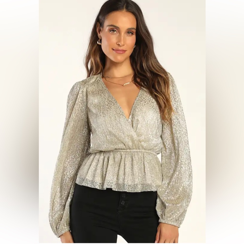 Lulu's Shimmering Blouse XL